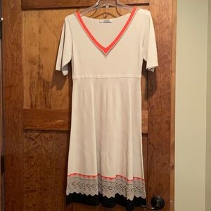 Dainty knit crocheted detailed dress